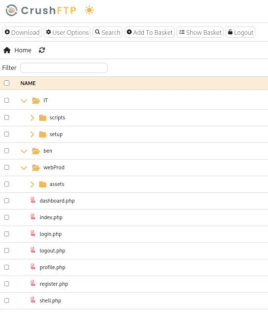 screenshot crushftp ben user files